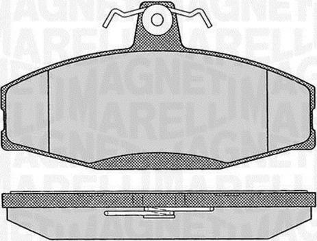 Magneti Marelli 363916060397 - Комплект спирачно феродо, дискови спирачки vvparts.bg