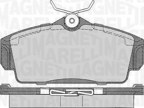 Magneti Marelli 363916060344 - Комплект спирачно феродо, дискови спирачки vvparts.bg