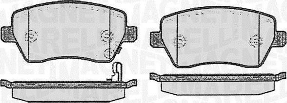 Magneti Marelli 363916060353 - Комплект спирачно феродо, дискови спирачки vvparts.bg