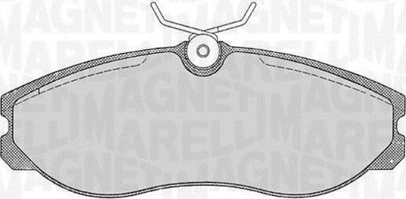 Magneti Marelli 363916060352 - Комплект спирачно феродо, дискови спирачки vvparts.bg