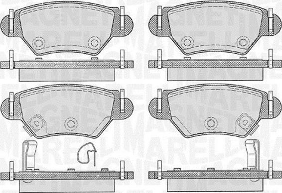 Magneti Marelli 363916060357 - Комплект спирачно феродо, дискови спирачки vvparts.bg