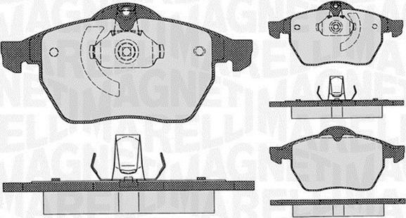 Magneti Marelli 363916060360 - Комплект спирачно феродо, дискови спирачки vvparts.bg