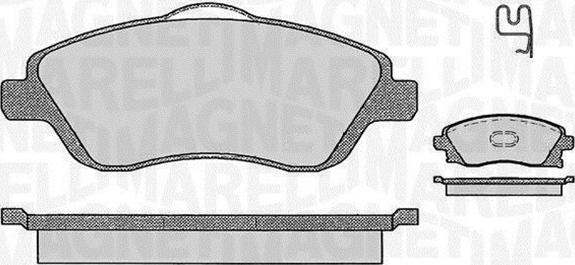 Magneti Marelli 363916060362 - Комплект спирачно феродо, дискови спирачки vvparts.bg