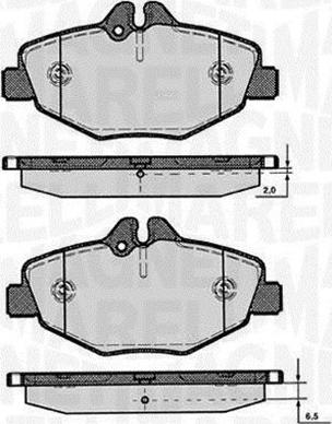 Magneti Marelli 363916060318 - Комплект спирачно феродо, дискови спирачки vvparts.bg