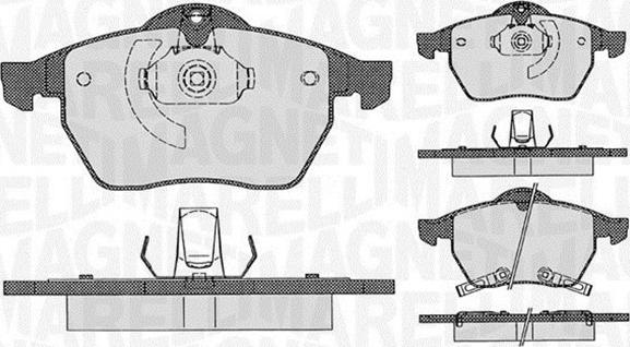 Magneti Marelli 363916060386 - Комплект спирачно феродо, дискови спирачки vvparts.bg