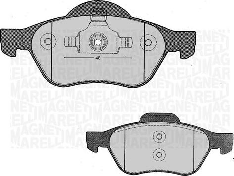 Magneti Marelli 363916060381 - Комплект спирачно феродо, дискови спирачки vvparts.bg