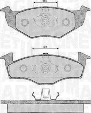 Magneti Marelli 363916060388 - Комплект спирачно феродо, дискови спирачки vvparts.bg