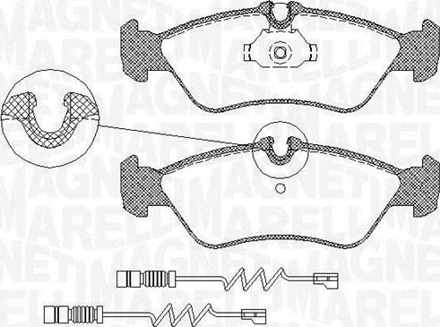 Magneti Marelli 363916060323 - Комплект спирачно феродо, дискови спирачки vvparts.bg