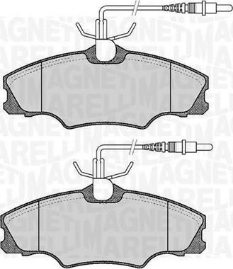 Magneti Marelli 363916060374 - Комплект спирачно феродо, дискови спирачки vvparts.bg