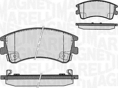 Magneti Marelli 363916060295 - Комплект спирачно феродо, дискови спирачки vvparts.bg