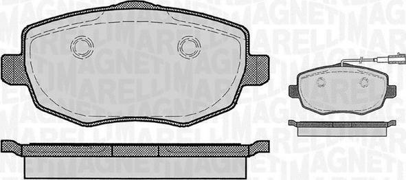 Magneti Marelli 363916060290 - Комплект спирачно феродо, дискови спирачки vvparts.bg