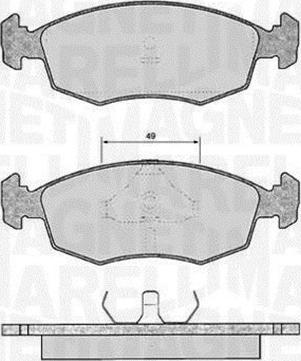 Magneti Marelli 363916060249 - Комплект спирачно феродо, дискови спирачки vvparts.bg