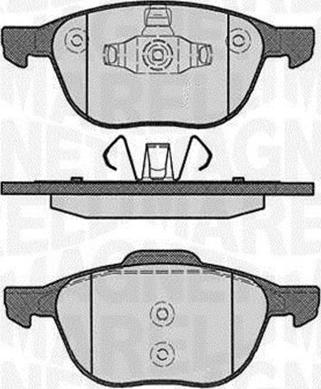 Magneti Marelli 363916060244 - Комплект спирачно феродо, дискови спирачки vvparts.bg