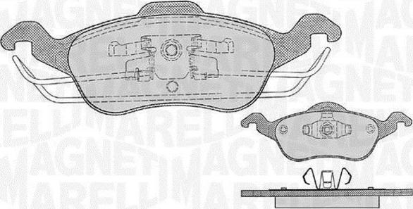 Magneti Marelli 363916060255 - Комплект спирачно феродо, дискови спирачки vvparts.bg