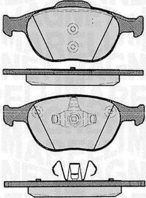 Magneti Marelli 363916060256 - Комплект спирачно феродо, дискови спирачки vvparts.bg