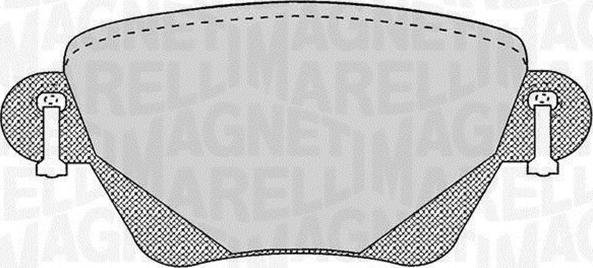 Magneti Marelli 363916060265 - Комплект спирачно феродо, дискови спирачки vvparts.bg