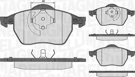 Magneti Marelli 363916060260 - Комплект спирачно феродо, дискови спирачки vvparts.bg