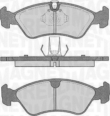 Magneti Marelli 363916060205 - Комплект спирачно феродо, дискови спирачки vvparts.bg