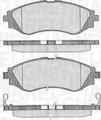 Magneti Marelli 363916060206 - Комплект спирачно феродо, дискови спирачки vvparts.bg