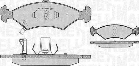 Magneti Marelli 363916060287 - Комплект спирачно феродо, дискови спирачки vvparts.bg