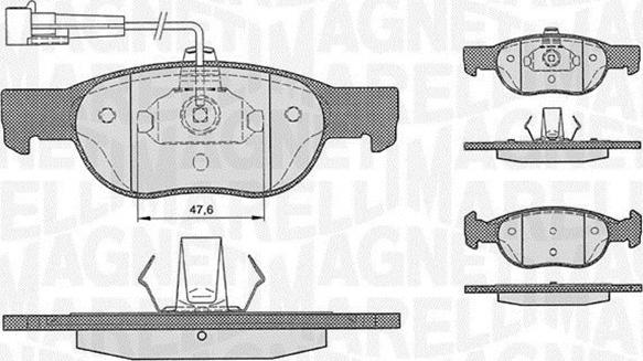 Magneti Marelli 363916060222 - Комплект спирачно феродо, дискови спирачки vvparts.bg