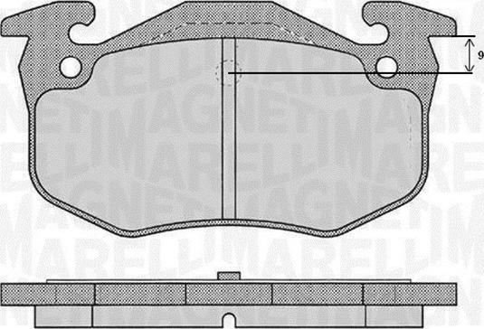Magneti Marelli 363916060790 - Комплект спирачно феродо, дискови спирачки vvparts.bg