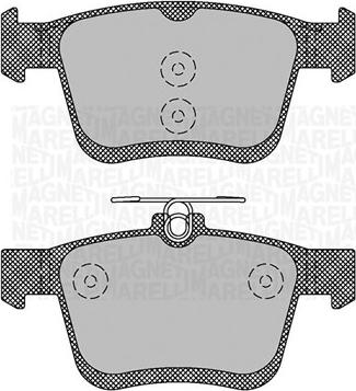 Magneti Marelli 363916060714 - Комплект спирачно феродо, дискови спирачки vvparts.bg