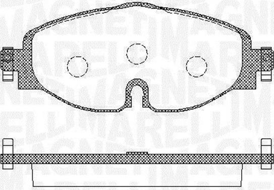 Magneti Marelli 363916060716 - Комплект спирачно феродо, дискови спирачки vvparts.bg