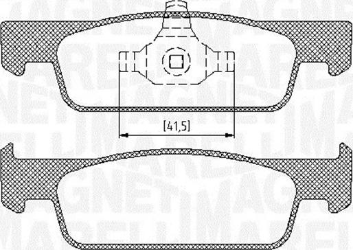 Magneti Marelli 363916060717 - Комплект спирачно феродо, дискови спирачки vvparts.bg