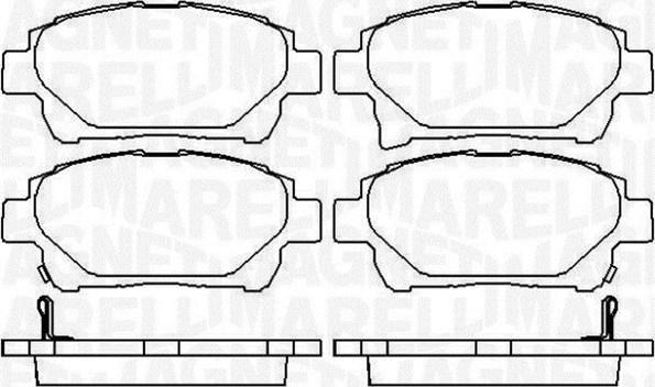 Magneti Marelli 363916060784 - Комплект спирачно феродо, дискови спирачки vvparts.bg