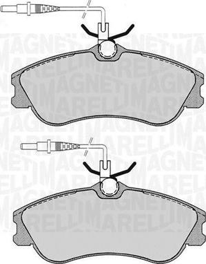 Magneti Marelli 363916060786 - Комплект спирачно феродо, дискови спирачки vvparts.bg