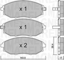 Magneti Marelli 363916061057 - Комплект спирачно феродо, дискови спирачки vvparts.bg