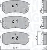 Magneti Marelli 363916061004 - Комплект спирачно феродо, дискови спирачки vvparts.bg