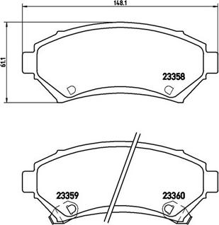 Triscan 36264102 - Комплект спирачно феродо, дискови спирачки vvparts.bg