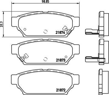 Magneti Marelli 363700454016 - Комплект спирачно феродо, дискови спирачки vvparts.bg