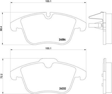 Magneti Marelli 363700461106 - Комплект спирачно феродо, дискови спирачки vvparts.bg