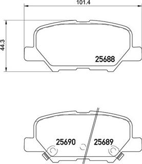 Magneti Marelli 363700461111 - Комплект спирачно феродо, дискови спирачки vvparts.bg