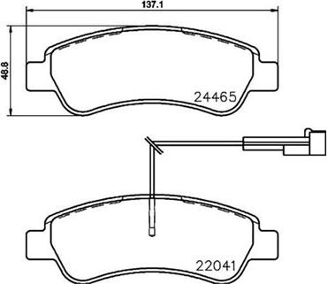 Magneti Marelli 363700461125 - Комплект спирачно феродо, дискови спирачки vvparts.bg