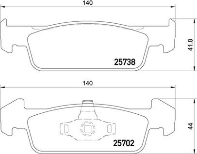 Magneti Marelli 363700468060 - Комплект спирачно феродо, дискови спирачки vvparts.bg