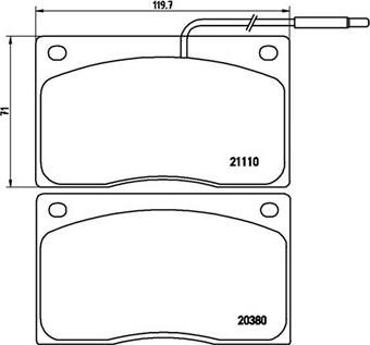 Magneti Marelli 363700468012 - Комплект спирачно феродо, дискови спирачки vvparts.bg