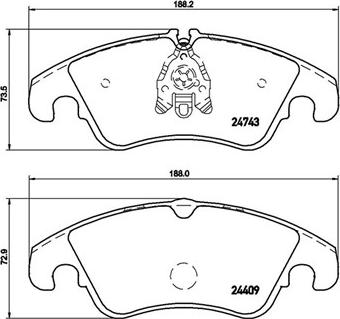 Magneti Marelli 363700485098 - Комплект спирачно феродо, дискови спирачки vvparts.bg