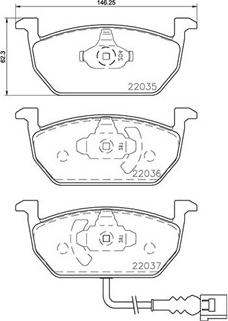 Magneti Marelli 363700485137 - Комплект спирачно феродо, дискови спирачки vvparts.bg