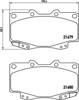 Magneti Marelli 363700483069 - Комплект спирачно феродо, дискови спирачки vvparts.bg