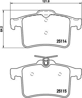 HELLA T2072 - Комплект спирачно феродо, дискови спирачки vvparts.bg