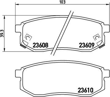 Magneti Marelli 363700430030 - Комплект спирачно феродо, дискови спирачки vvparts.bg