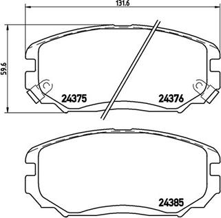 Magneti Marelli 363700430038 - Комплект спирачно феродо, дискови спирачки vvparts.bg