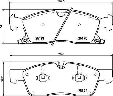 Magneti Marelli 363700437015 - Комплект спирачно феродо, дискови спирачки vvparts.bg