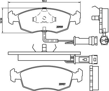 Magneti Marelli 363700424007 - Комплект спирачно феродо, дискови спирачки vvparts.bg