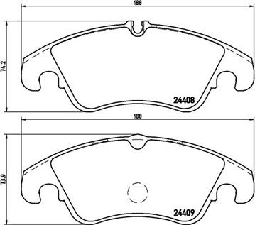 Magneti Marelli 363700424074 - Комплект спирачно феродо, дискови спирачки vvparts.bg