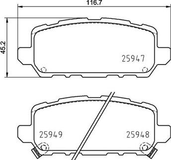 Magneti Marelli 363700428090 - Комплект спирачно феродо, дискови спирачки vvparts.bg